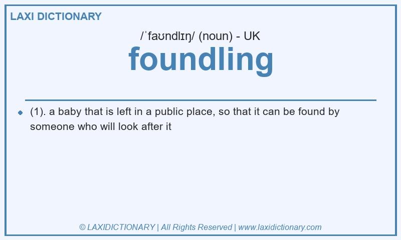 Definition foundling in British English