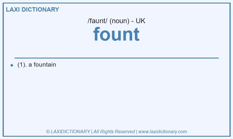 Definition fount in British English