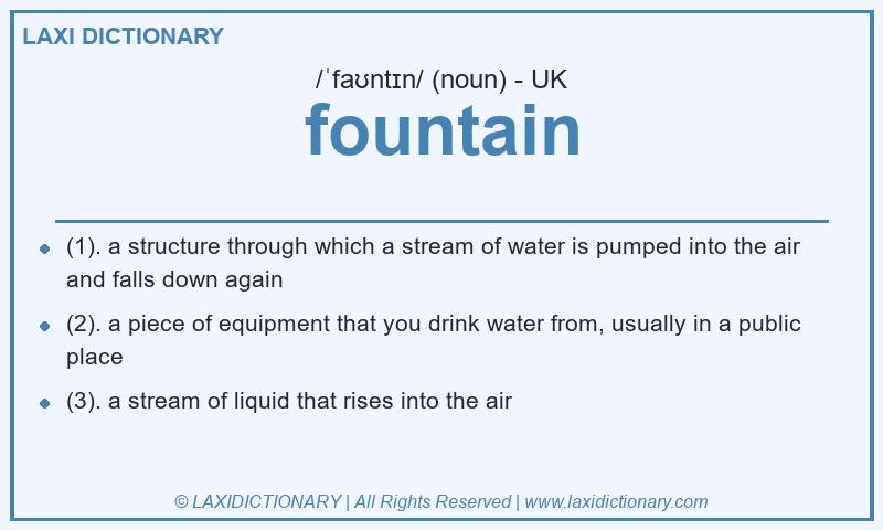 Definition fountain in British English