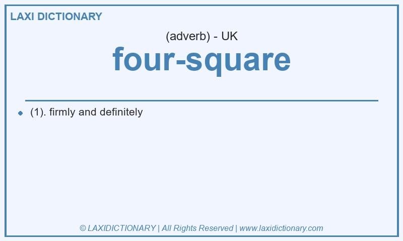 Definition four-square in British English