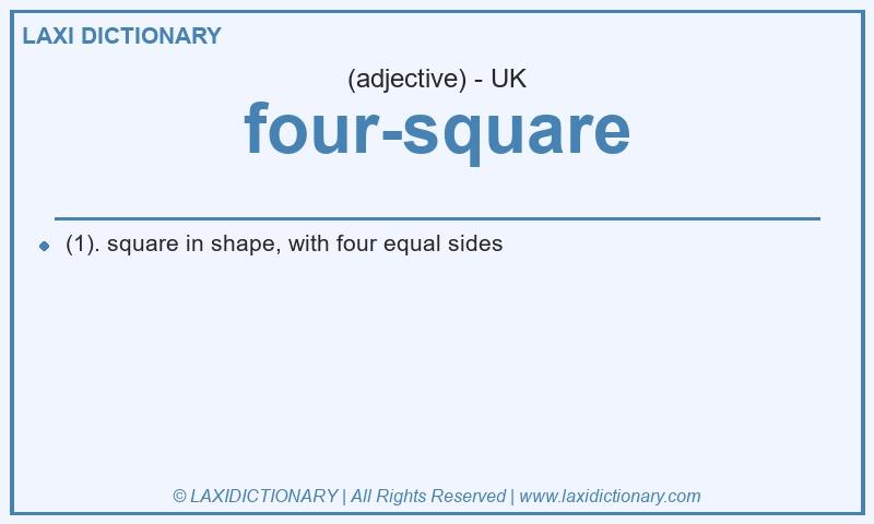 Definition four-square in British English