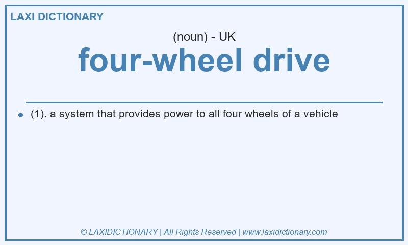 Definition four-wheel drive in British English
