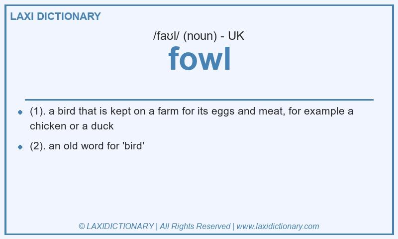 Definition fowl in British English