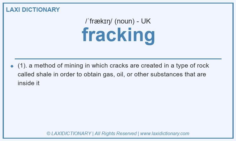 Definition fracking in British English
