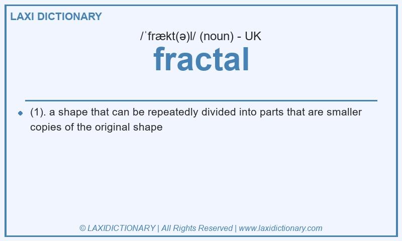 Definition fractal in British English
