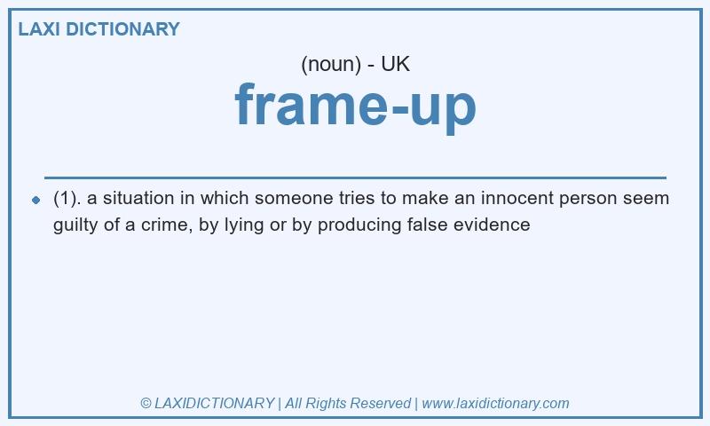 Definition frame-up in British English