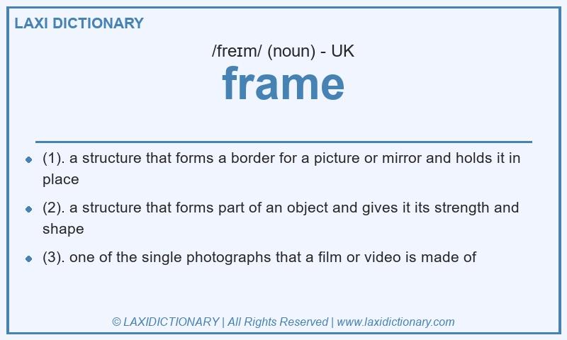 Definition frame in British English