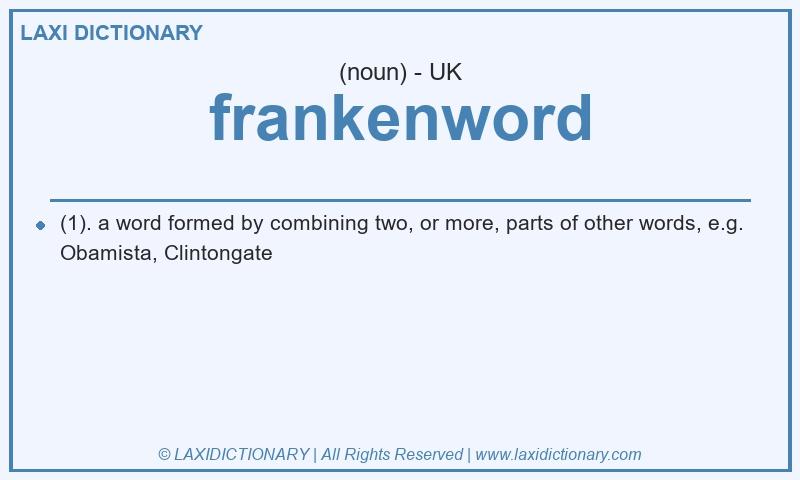 Definition frankenword in British English