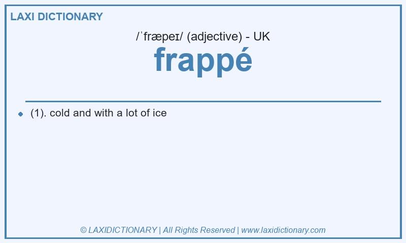 Definition frappé in British English