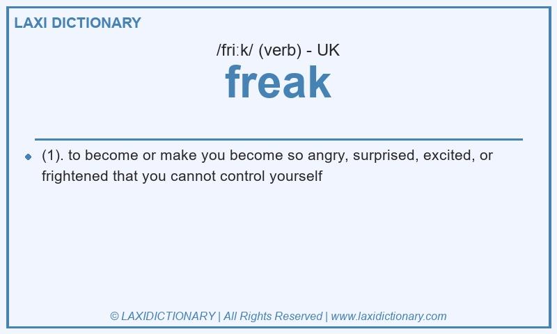 Definition freak in British English