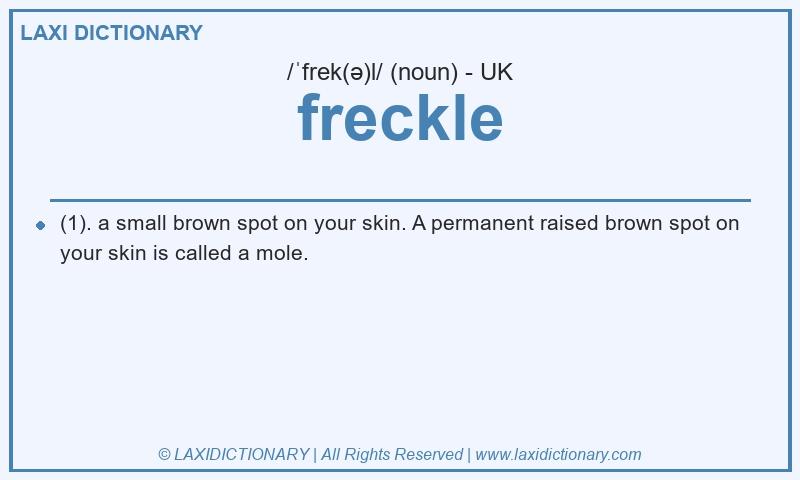Definition freckle in British English