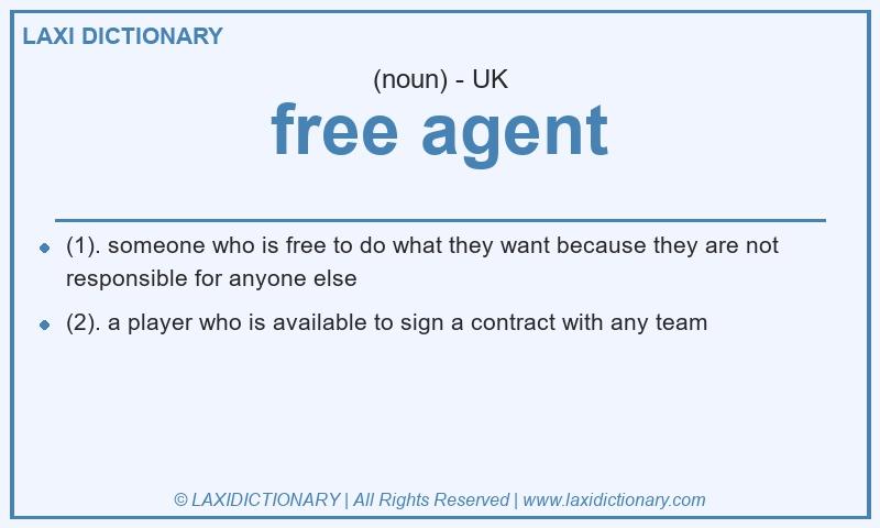 Definition free agent in British English