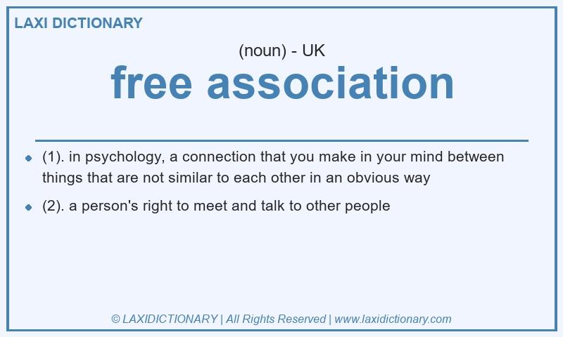 Definition free association in British English