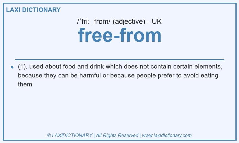 Definition free-from in British English