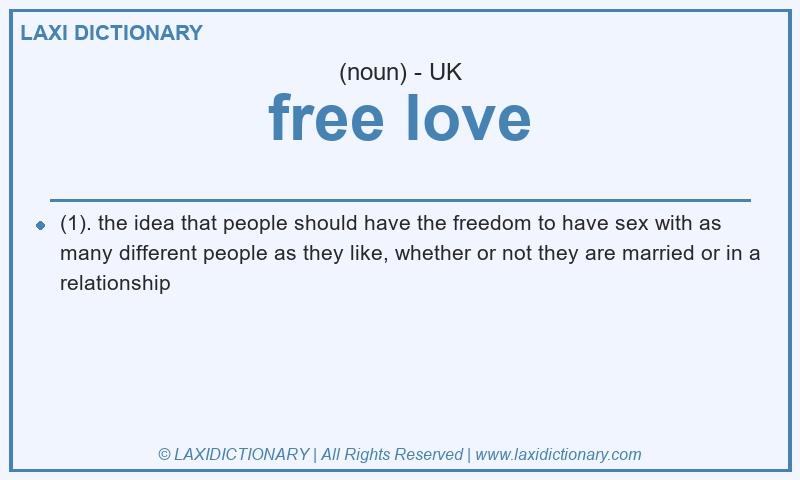 Definition free love in British English