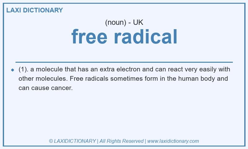 Definition free radical in British English