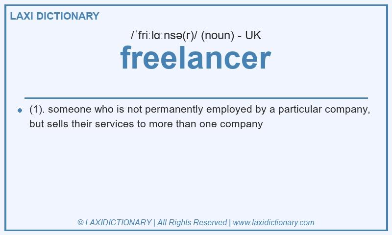Definition freelancer in British English