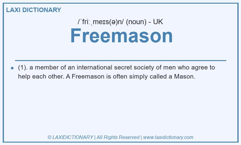 Definition Freemason in British English