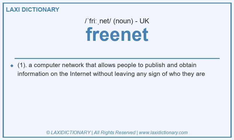 Definition freenet in British English