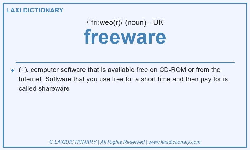 Definition freeware in British English