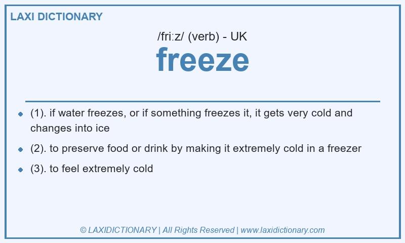 Definition freeze in British English