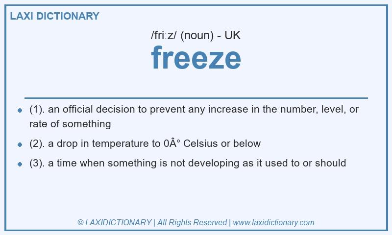 Definition freeze in British English