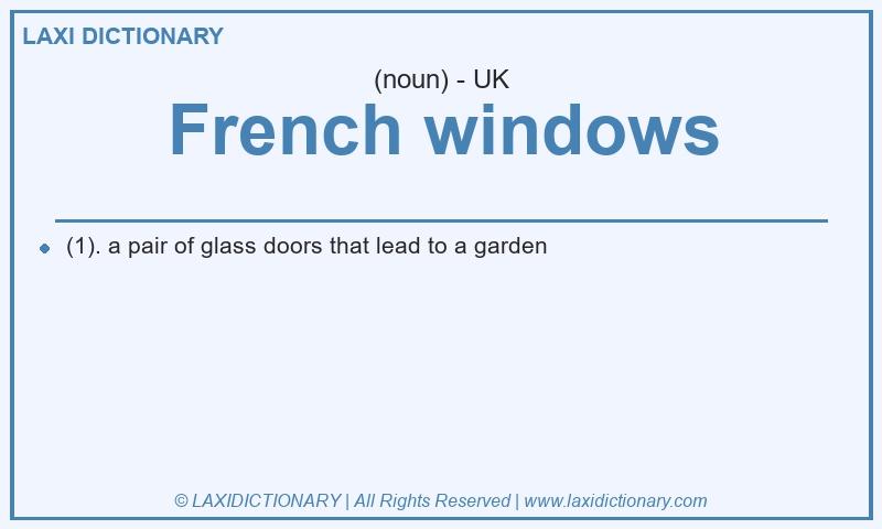 Definition French windows in British English