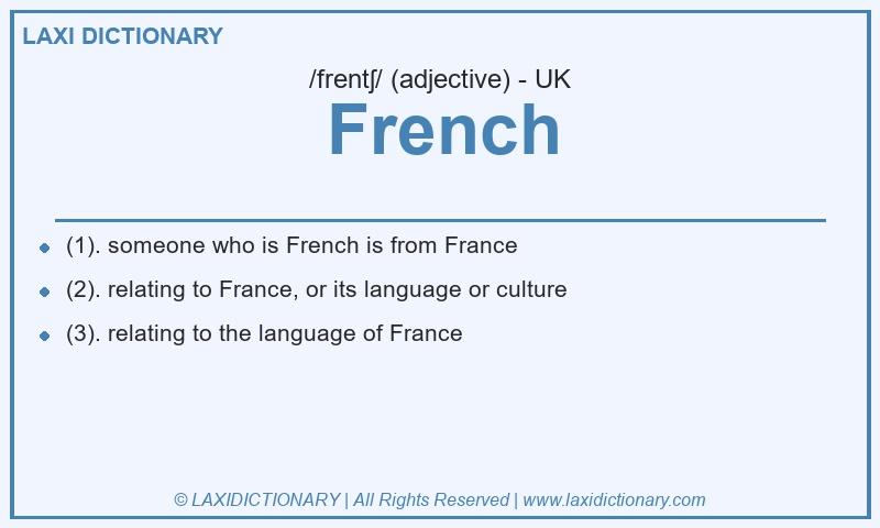 Definition French in British English