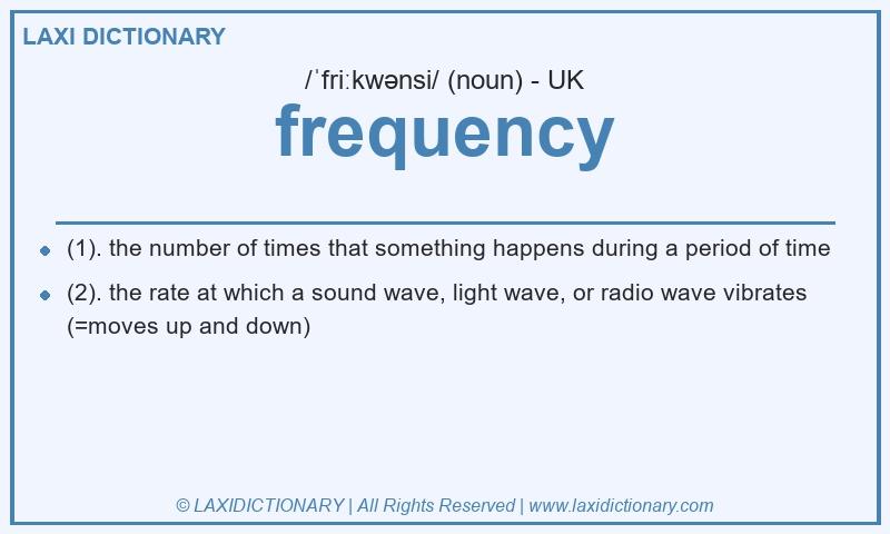 Definition frequency in British English