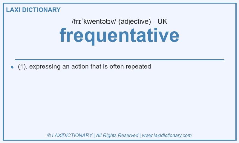 Definition frequentative in British English
