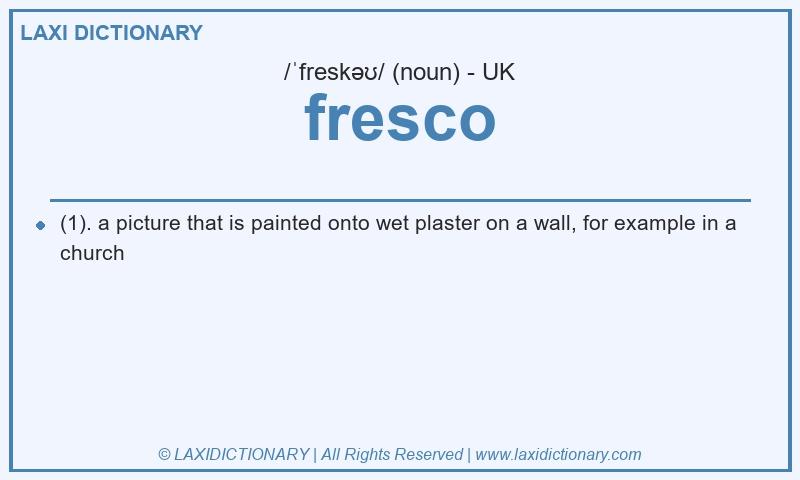Definition fresco in British English
