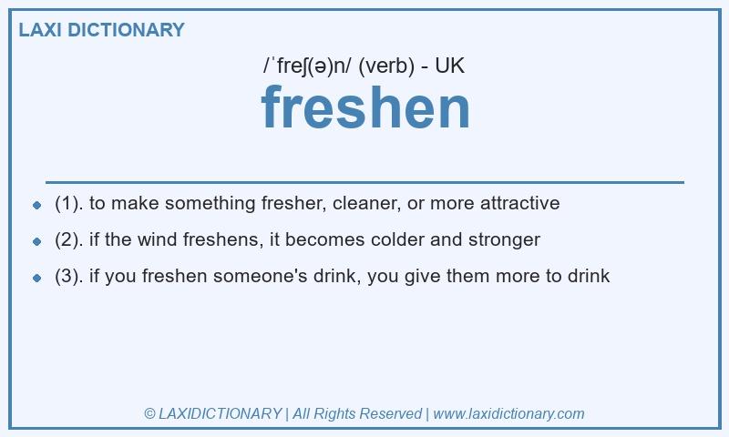 Definition freshen in British English