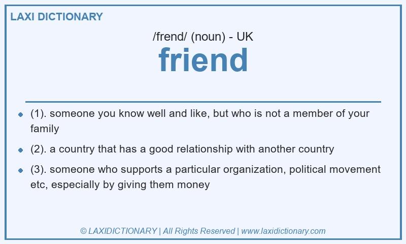 Definition friend in British English