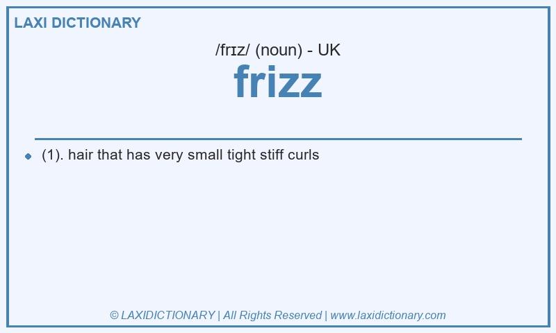 Definition frizz in British English