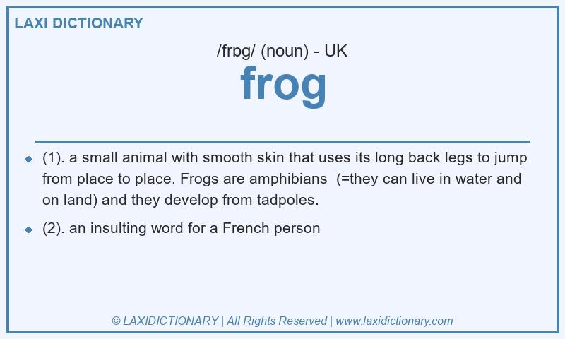 Definition frog in British English