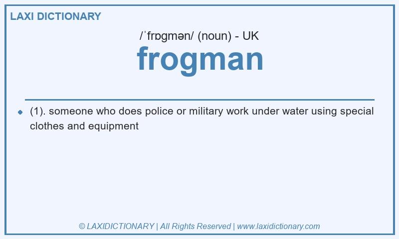 Definition frogman in British English