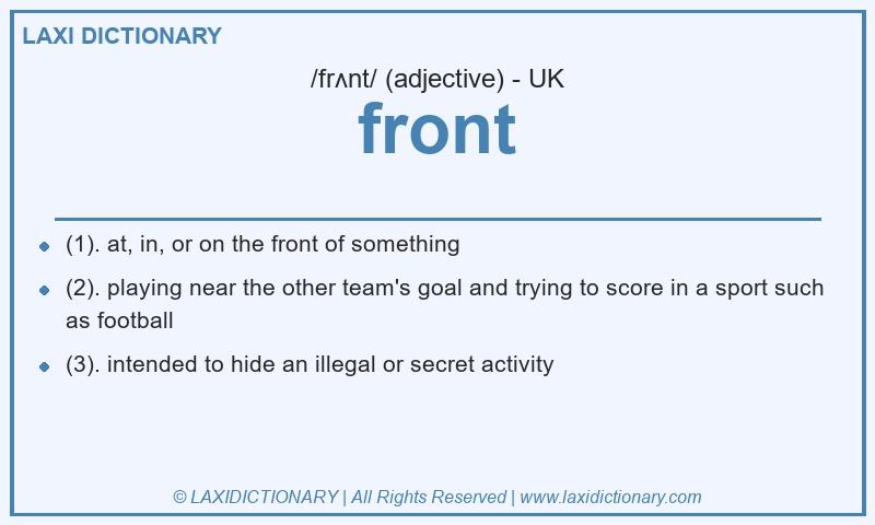 Definition front in British English