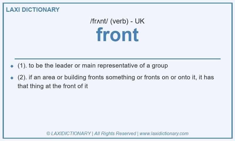Definition front in British English