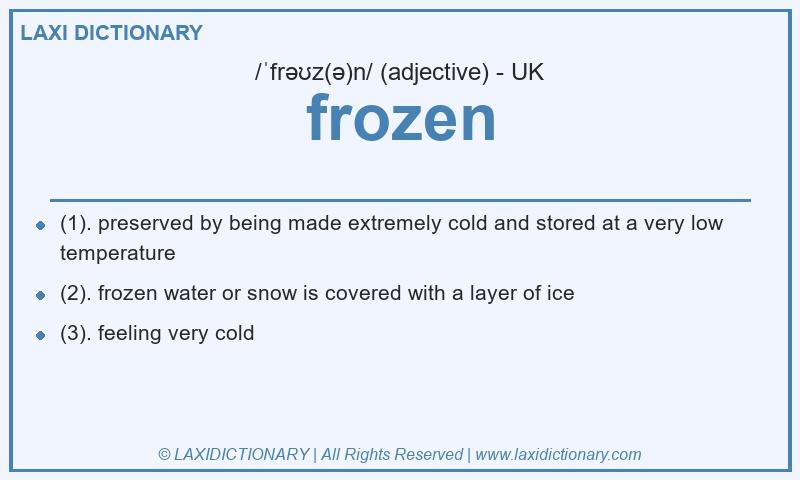 Definition frozen in British English