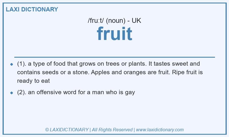 Definition fruit in British English