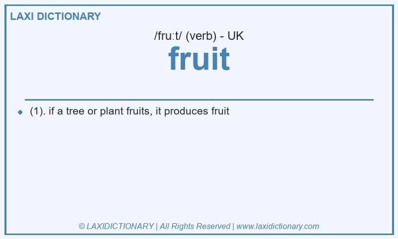 Definition fruit in British English