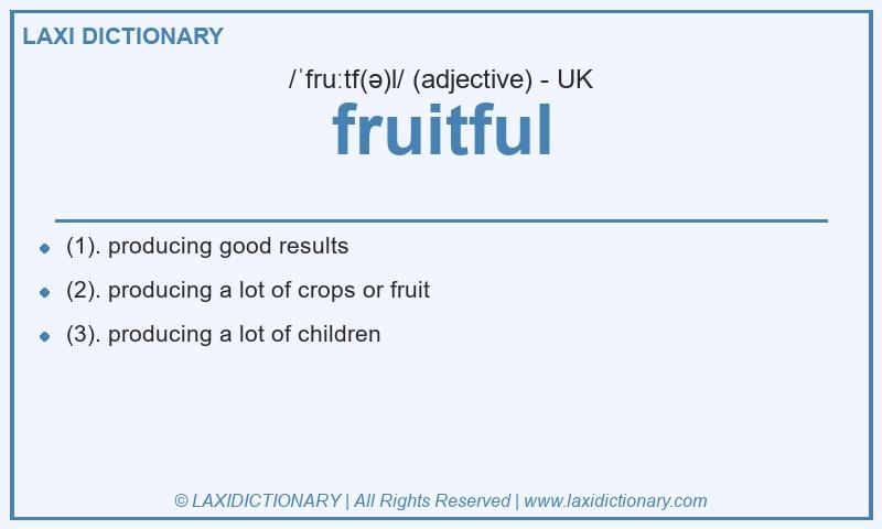 Definition fruitful in British English