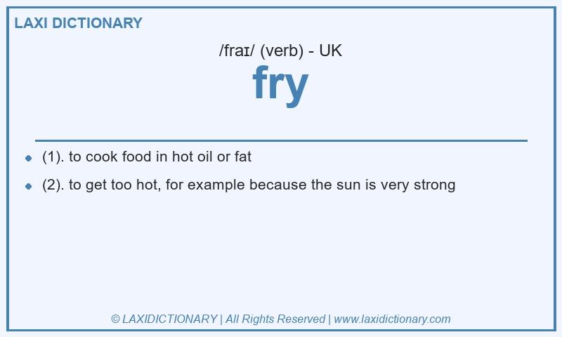 Definition fry in British English