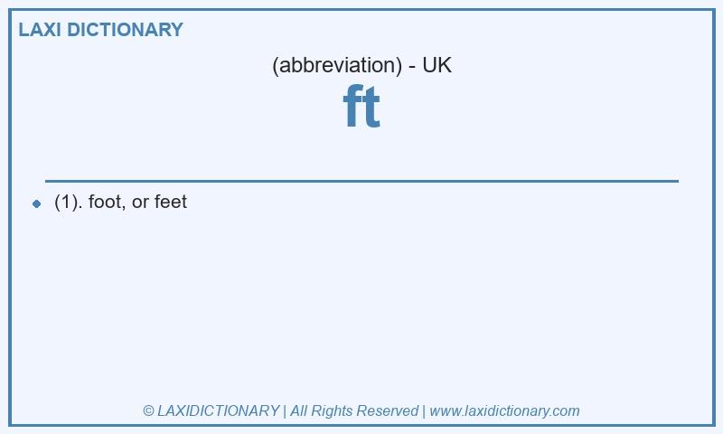 Definition ft in British English