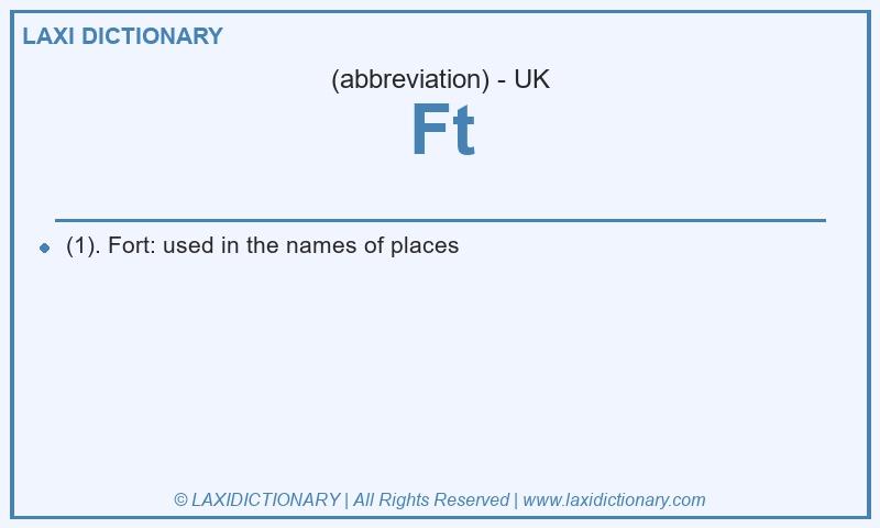 Definition Ft in British English