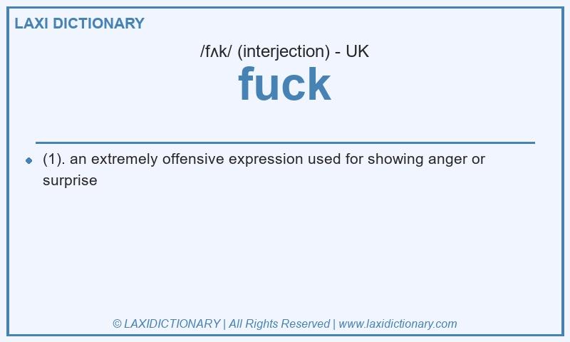 Definition fuck in British English