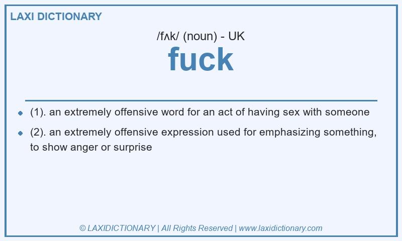 Definition fuck in British English