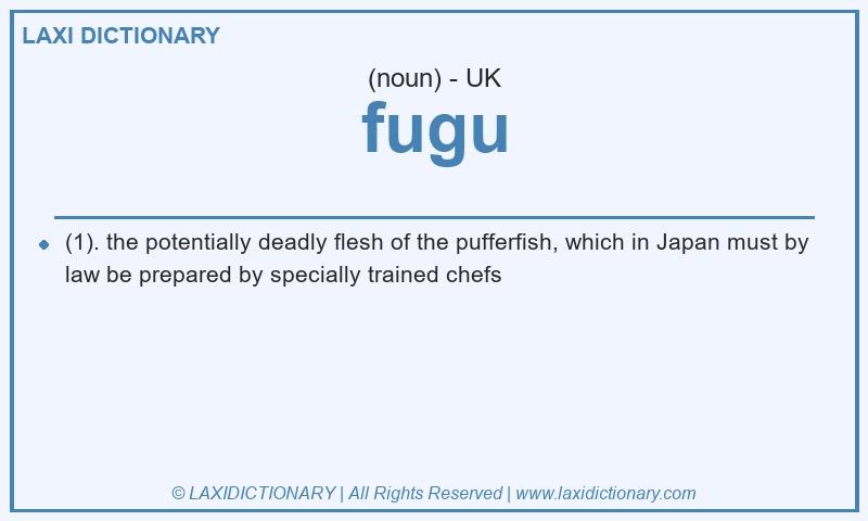 Definition fugu in British English