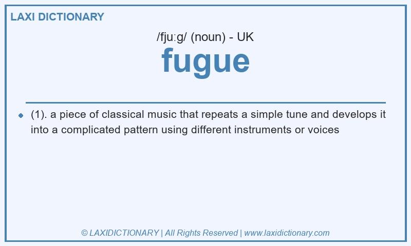 Definition fugue in British English