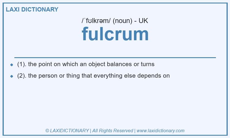 Definition fulcrum in British English
